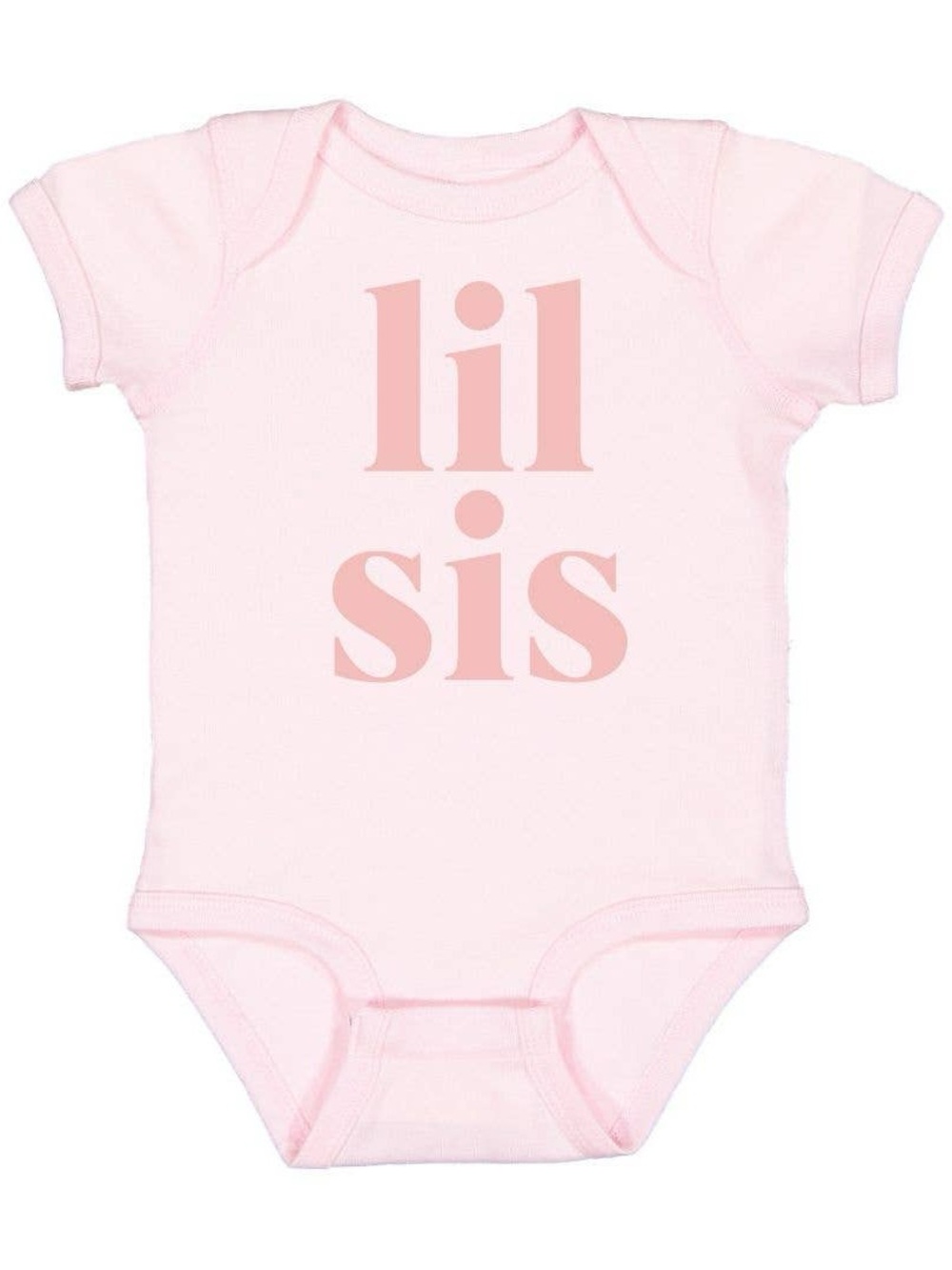 Baby Pink 'Lil Sis' One-Piece Bodysuit